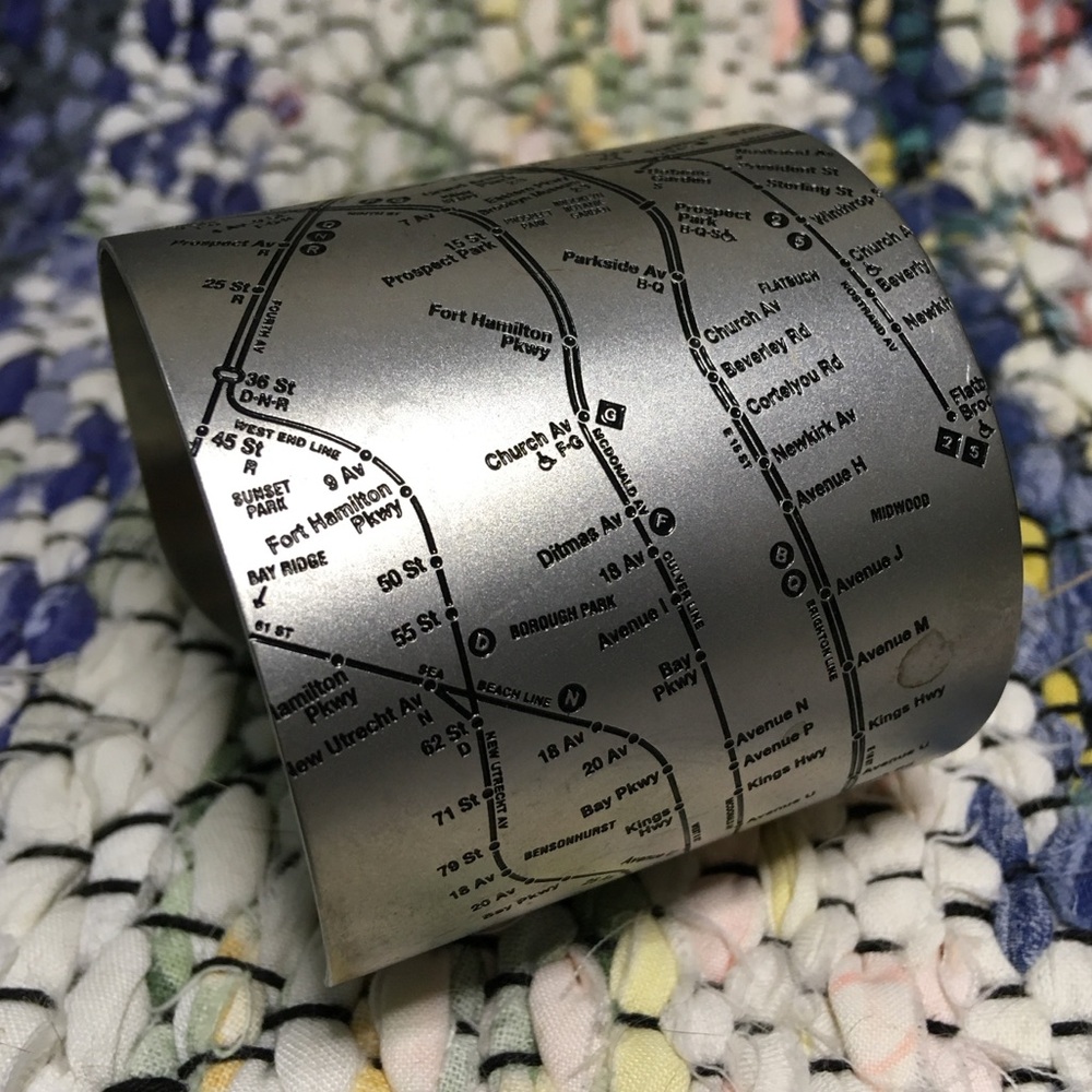 3 x $12 / 🗽 NYC Brooklyn Metro Cuff Bracelet — VGUC